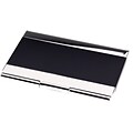 Bey-Berk Nickel Plated Business Card Case with Black Anodized Trim (D269B)