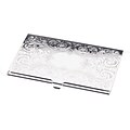 Bey-Berk D273 Silver Plated Business Card Case With Filigree and Oval Design