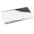 Bey-Berk Smooth Finish Business Card Case, Silver Plated (D287S)