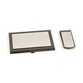 Bey-Berk D981 Silver Plated Money Clip and Business Card Case Set, Gun Metal Finished