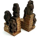 Bey-Berk R10K Monkey Bookends, Resin, Bronze Finished