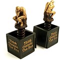 Bey-Berk R10N Think Outside The Box Bookends, Bronzed Finish