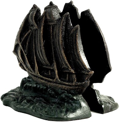 Bey-Berk R10T Sailboat Bookends, Brass, Bronzed