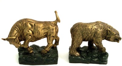 Bey-Berk Stock Market 3.5 Metal Bookends, Bronze (R19S)