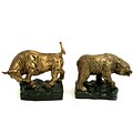 Bey-Berk Stock Market 3.5 Metal Bookends, Bronze (R19S)