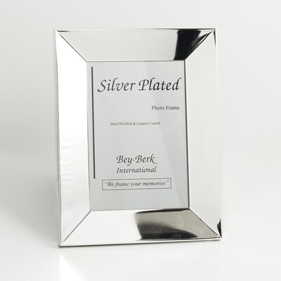 Bey-Berk SF101-11 Silver Plated Picture Frame, 5 x 7