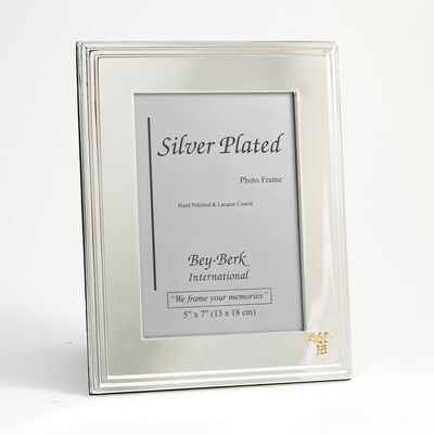 Bey-Berk SF107-11 Silver Plated Picture Frame, 5 x 7, Medical