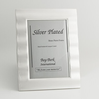 Bey-Berk SF165-12 Silver Plated Picture Frame, 8 x 10