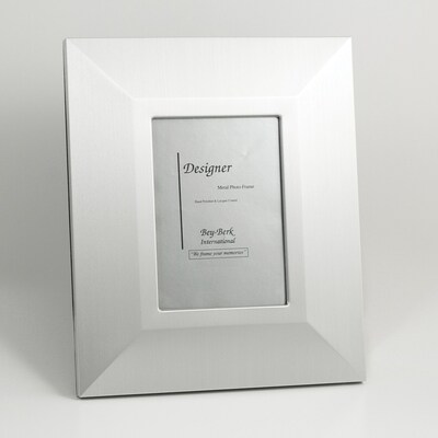Bey-Berk SF182-09 Brushed Metal Picture Frame, 4 x 6