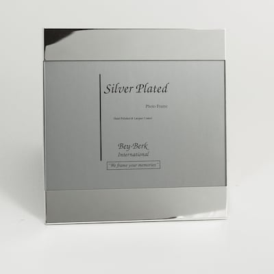 Bey-Berk SF184-11 Silver Plated Picture Frame, 5 x 7