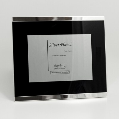 Bey-Berk SF187-09 Silver Plated Picture Frame, 4 x 6