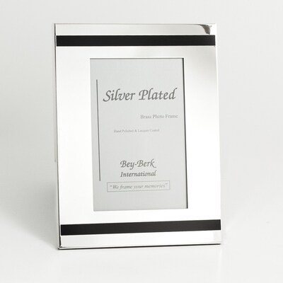 Bey-Berk SF189-09 Chrome Plated Picture Frame, 4 x 6
