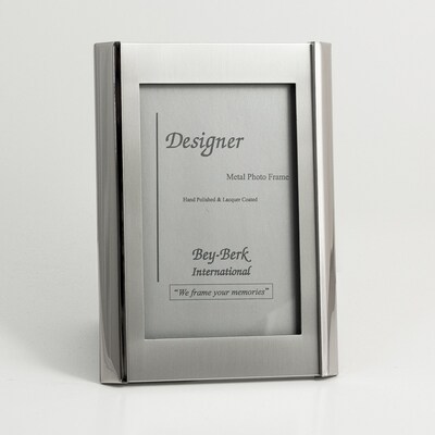 Bey-Berk SF192-09 Silver Plated Picture Frame, 4 x 6