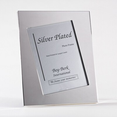 Bey-Berk SF195-09 Silver Plated Picture Frame, 4 x 6