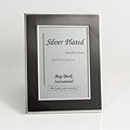 Bey-Berk SF199-09 Silver Tone and Gun Metal Picture Frame, 4 x 6