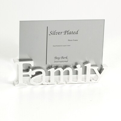 Bey-Berk SF201-09 Silver Plated Family Frame, 4 x 6