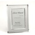 Bey-Berk SF203-12 Silver Plated Brushed Picture Frame, 8 x 10