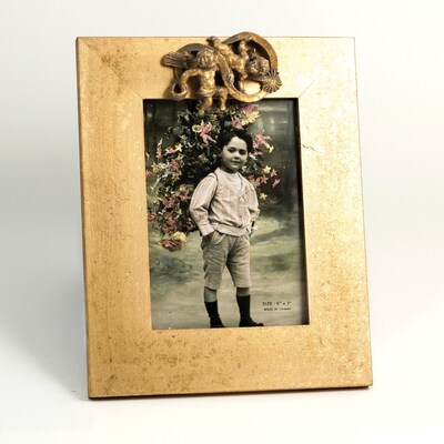 Bey-Berk WF221-11 Angel Gold Leaf Frame, 5 x 7