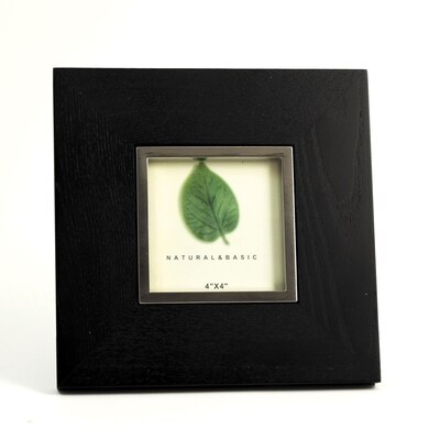 Bey-Berk WF227-04 Silver/Black Wood Frame, 4 x 4