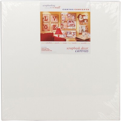 Fancy Back Decor Canvas-White 24X24 2/Pkg