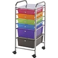 Blue Hills Studio Storage Cart W/6 Drawers, Multi, Color