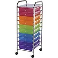 Blue Hills Studio Storage Cart W/10 Drawers, Multi Color, 13 x 38 x 15.5