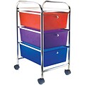 Advantus® Cropper Hopper Home Center Rolling Cart, 3 Drawer, Multi