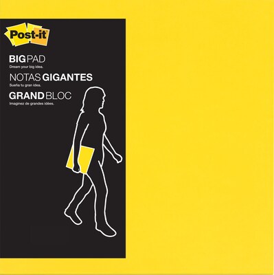 Post-it® Big Pad, 11 x 11, Yellow, Each (BP11Y)