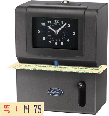 Lathem® 2106 Manual Time Clock (Month & Date, 0-23 Hours, Hundredths Format)