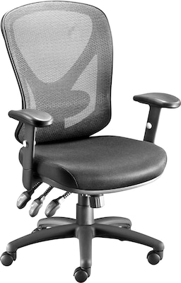 Quill Brand® Carder Mesh Back Fabric Computer and Desk Chair, Black (24115-CC)