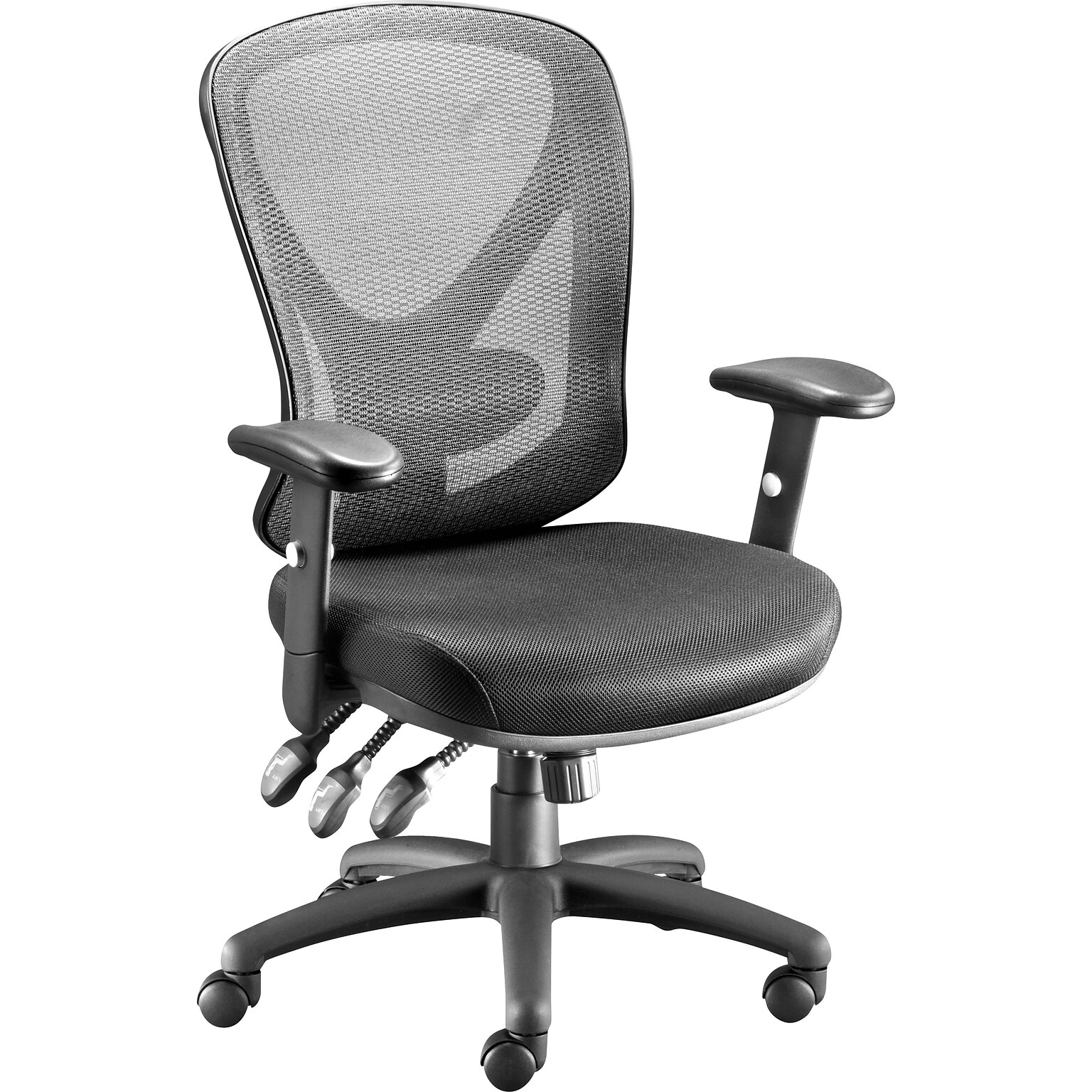 Quill Brand® Carder Mesh Back Fabric Computer and Desk Chair, Black (24115-CC)