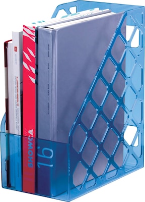 Officemate® Blue Glacier Desk Accessories, Magazine File