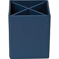 Bigso Pencil Cup with Dividers Navy Blue