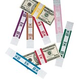 PM Company Self-Adhesive White/Brown Currency Bands, $5,000 Value, 1,000/Pk (PMF55033)