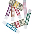 PM Company Self-Adhesive White/Brown Currency Bands, $5,000 Value, 1,000/Pk