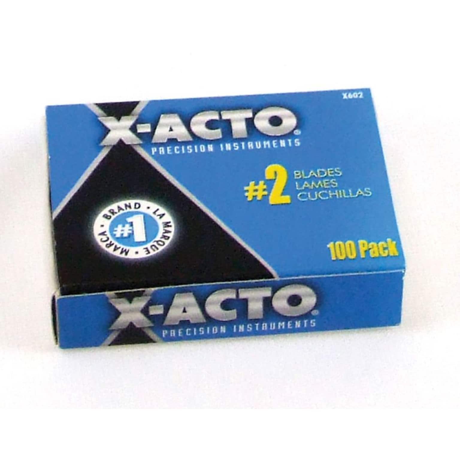 X-Acto #2 Bulk Pack Replacement Blade for X-Acto Knives, 100/Box (X602)