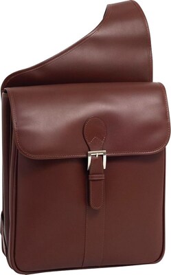 Siamod Manarola Sabotino, Oil Pull-Up Leather, Vertical Messenger Bag, Cognac (25414)