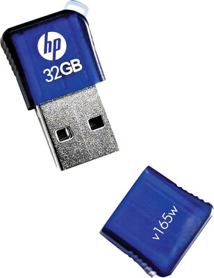 HP v165w P-FD32GHP165-GE 32GB USB 2.0 Flash Drive, Blue