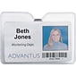 Advantus ID Badge Holder - Horizontal with Clip, 4" x 3" Insert Size, 50/Pack (75456)