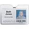 Advantus ID Badge Holder - Horizontal with Clip, 4 x 3 Insert Size, 50/Pack (75456)