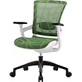 Skate Herbal Green Mesh Ergonomic Chair w/ White Frame