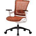 Staples® Skate Motion Ergonomic Executive Chair with White Frame, Mesh, Orange, Seat: 19.29W x 16.93D, Back: 18.5W x 20.67H