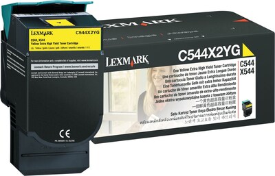 Lexmark™ Yellow Toner Cartridge, C544X2YG, Extra High Yield