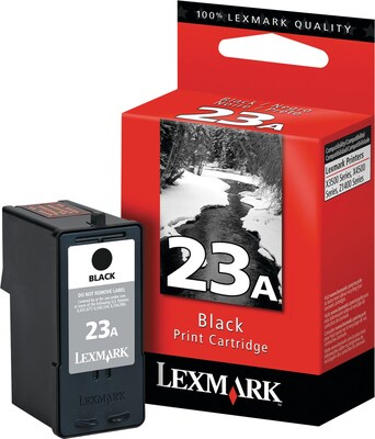Lexmark™ 23A Black Ink Cartridge, 18C1623, Standard
