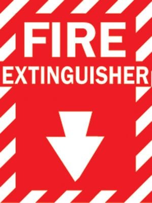 Brady® 69074 Fire Extinguisher Sign