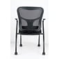 Raynor Eurotech Fabric Seat Flip Nesting Chair, with Arm, Black, 2/Carton