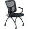 Raynor Eurotech Fabric Seat Flip Nesting Chair, with Arm, Black, 2/Carton