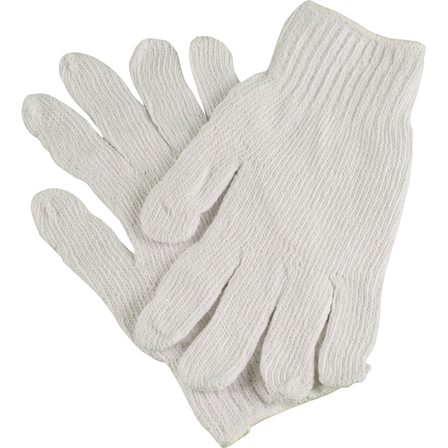 Ambitex® Work Gloves, Cotton Polyester Blend, Medium, White, 12/Bag (CTPS400MD/NLW)