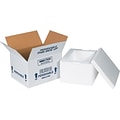 SI Products Standard 8L x 6W x 12H Corrugated Insulated Shipping Box, White, 6 Count (212MASTER)