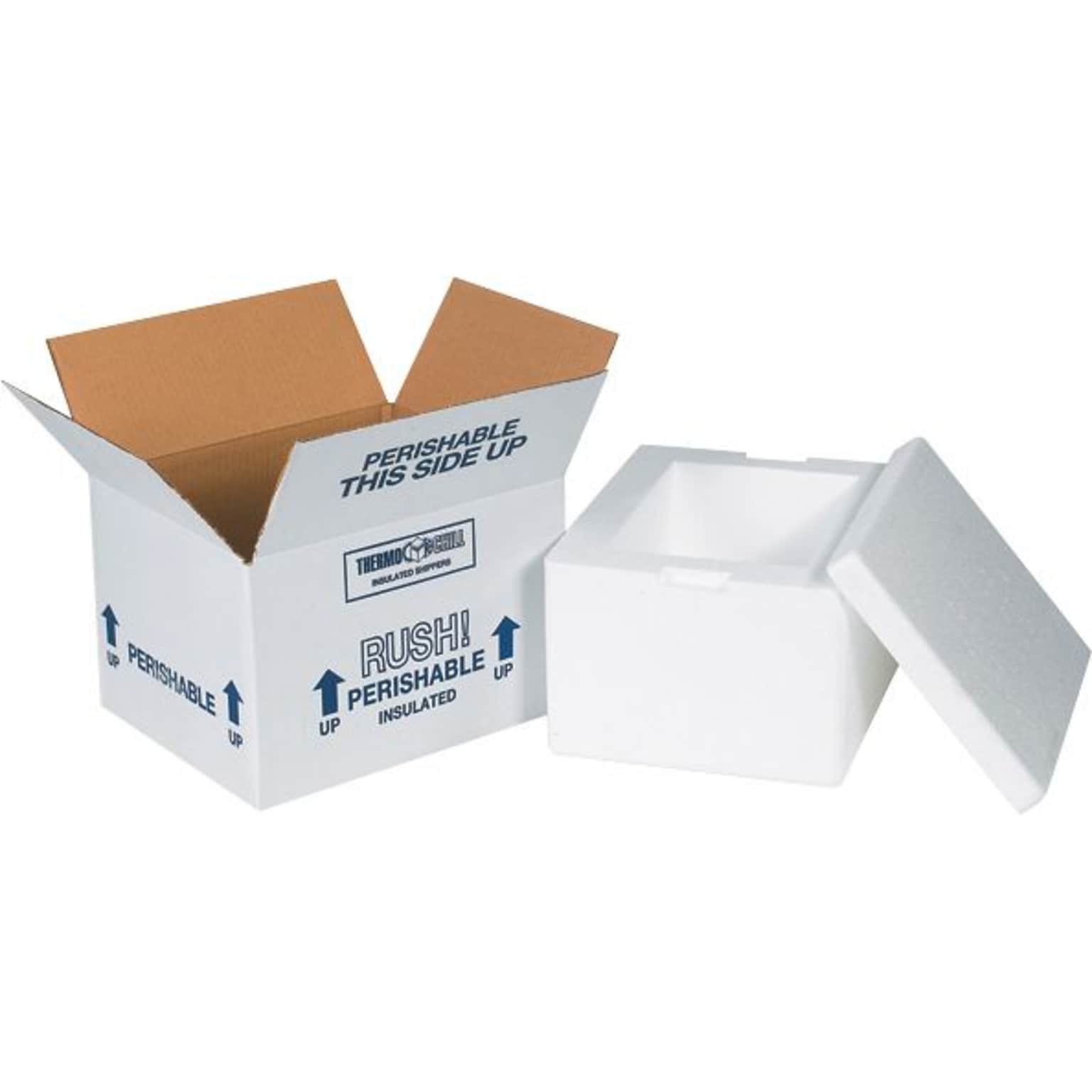 SI Products Insulated Shipper, 8 x 6 x 4-1/2, White, Each (204C)